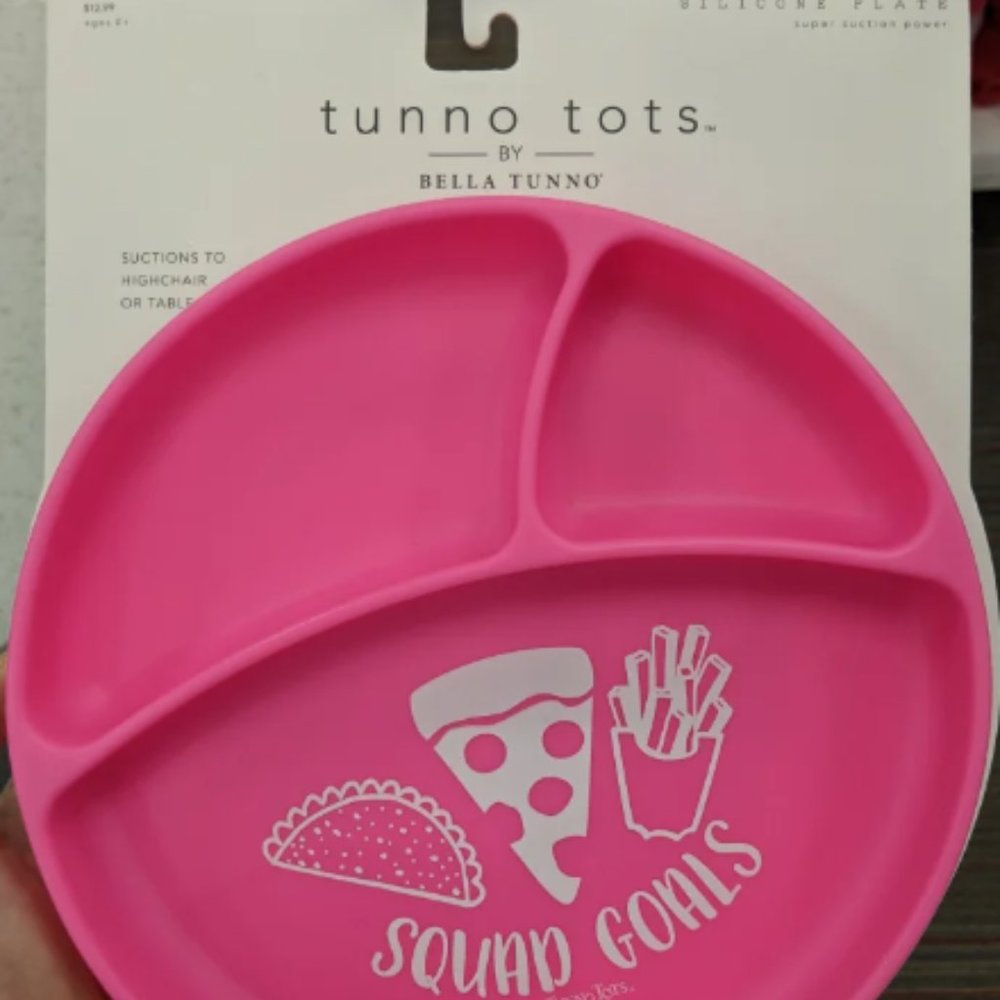 Pink Tunno Tots Squad Goals Suction Plate